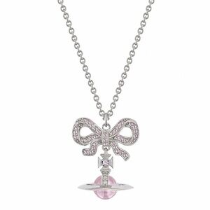 Vivienne Westwood Pink Robbin Orb Pendant Necklace
